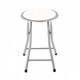 image 4 of White Padded Folding Breakfast Kitchen Bar Stool Seat | White
