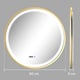 image 7 of HOMCOM Illuminated Bathroom LED Mirror 80cm Round Wall Mounted Mirror Gold