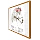image 4 of Horse with flower chic (Picutre Frame) Grey | M