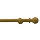 image 1 of Wooden Eyelet Curtain Pole, 200cm Brown | Oak