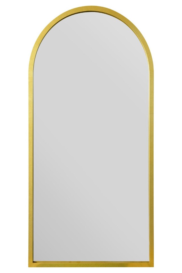 image 1 of The Arcus - Gold Metal Framed Arched Wall Mirror 47" X 23.5" (120CM X 60CM) | Gold