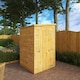 image 3 of 4 x 4 Modular Garden Shed Windowless Wooden Shiplap Pent Tongue and Groove Storage Brown