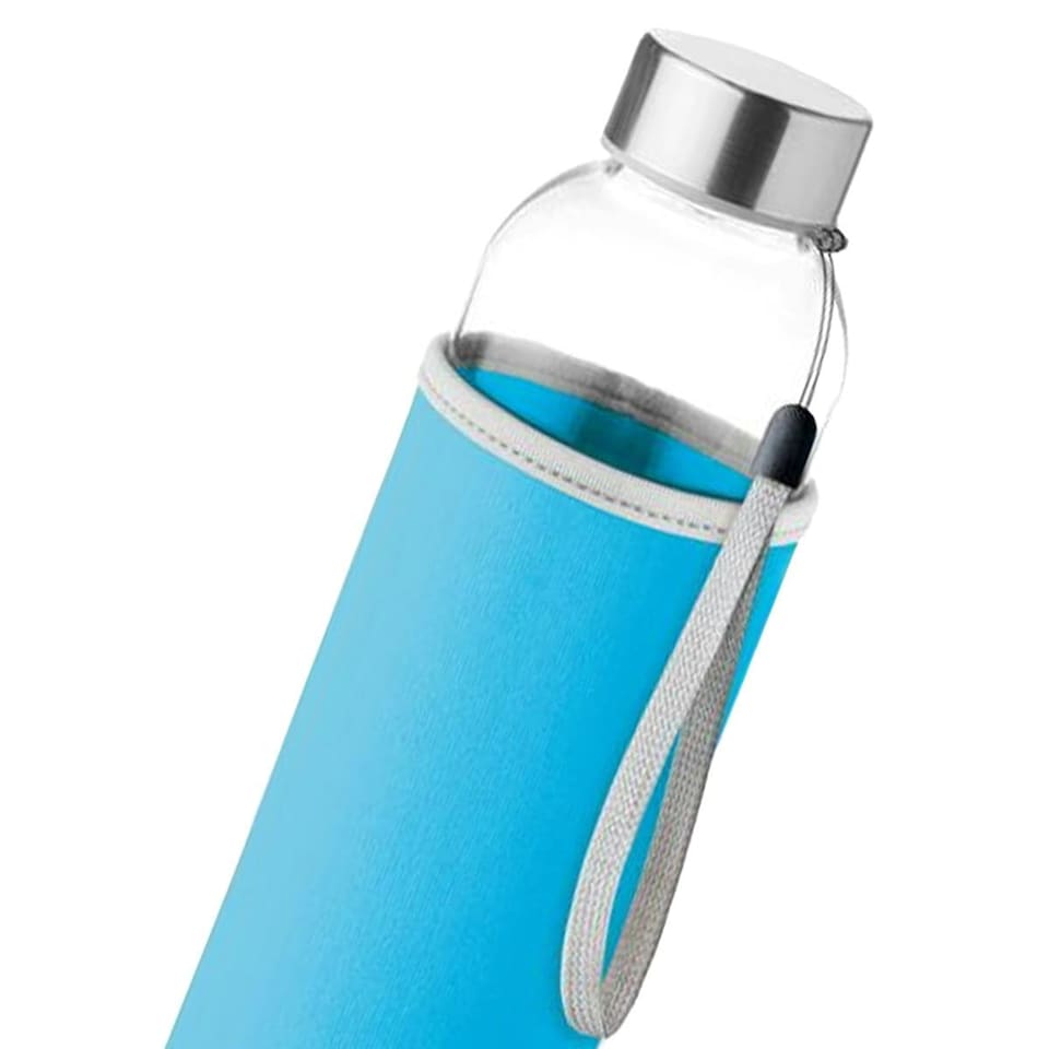 image 1 of MidOcean Utah Glass 500ml Water Bottle - Turquoise - One Size | Blue | One Size