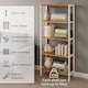 image 5 of Neo 5 Tier Bamboo Storage Shelf Shelves Rack Adjustable | Brown | Natural Wood / White