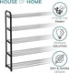 image 5 of House of Home 5 Tier Shoe Rack Freestanding Metal Rail Stand 15-20 Pairs | Black