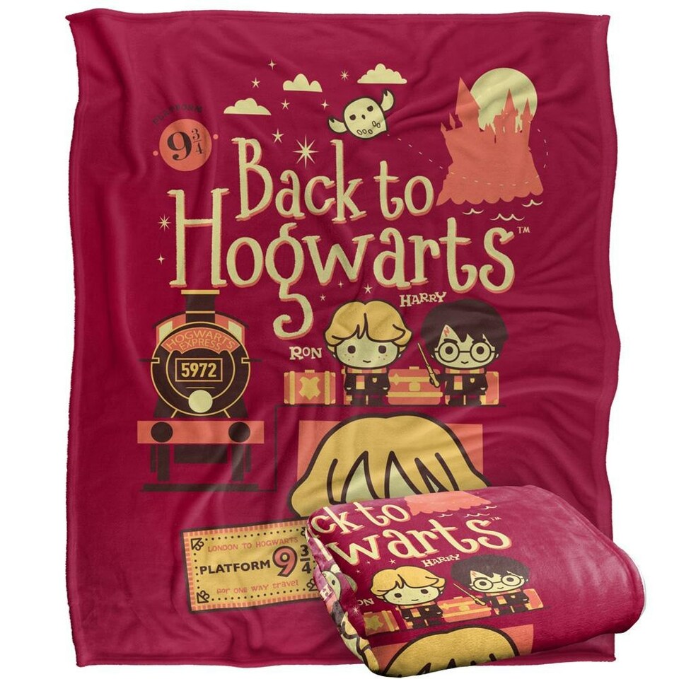 image 1 of Harry Potter Back To Hogwarts Chibi Group Blanket - Multicoloured - One Size