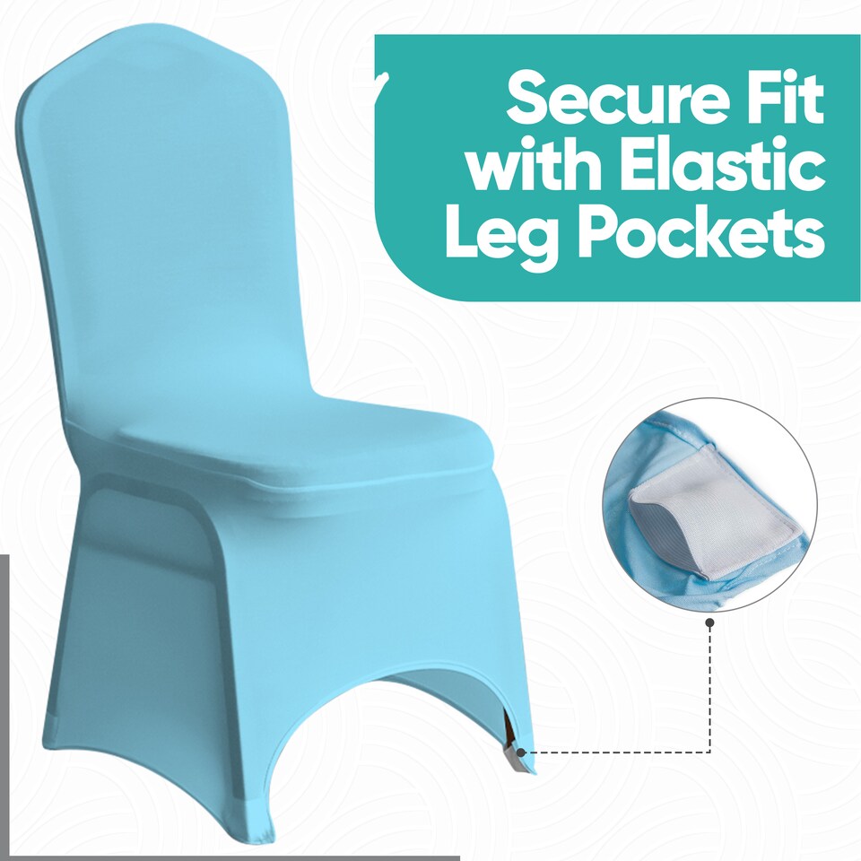 image 1 of Chair Cover Spandex Polyester Stretch Fabric Dining Slipcovers