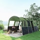image 2 of Outsunny 8-Person Camping Tent Tunnel Design with 4 Large Windows | Green | Green