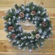 image 4 of 60cm Frosted Glacier Snow Tipped Christmas Wreath with Pine Cones