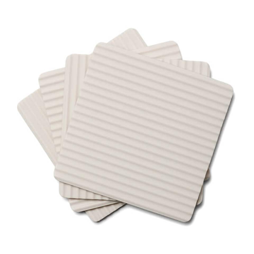 image 1 of Zeal Set of 4 Silicone Coasters Cream