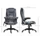 image 3 of Vinsetto Office Chair, Desk Chair with 6-Point Massage and Back Heated, Velvet-Feel Fabric Computer Chair with Arms, Lumbar Support, Gray