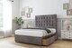 image 4 of Sloomy Alabama Slate Naples Divan Bed Base 4 Drawers With 54 Inch Floor Standing Headboard | Grey | Slate | Small Double | 1