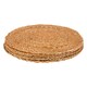 image 1 of Argon Tableware Round Woven Typha Placemats - 30cm - Pack of 6 Brown