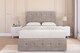 image 1 of Sloomy Cambridge Pebble Plush Divan Bed Base 2 Drawers Right Side With 26 Inch Strutted Headboard & 12 Inch Matching Footboard | Brown | Pebble | Super King | 1