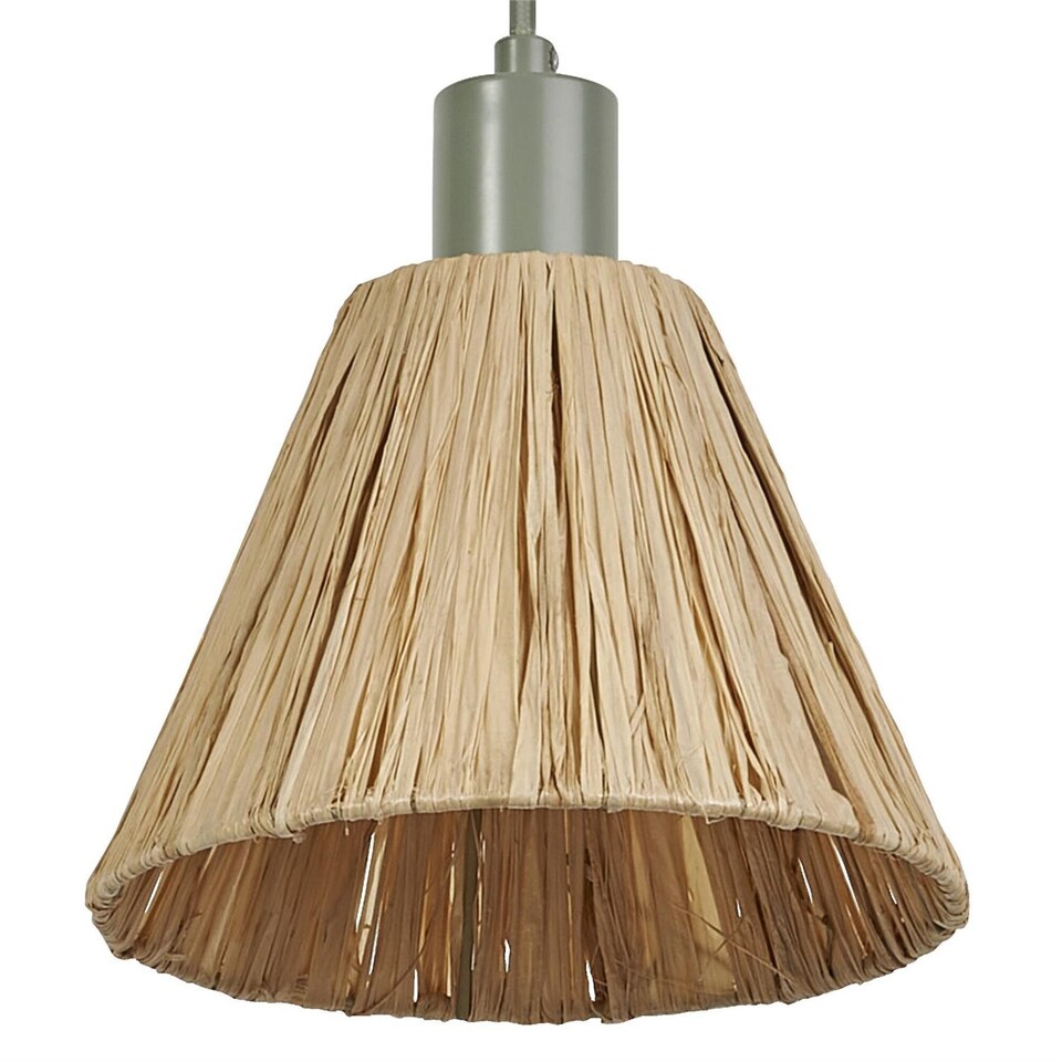 image 1 of Osram Decor Raffia Pendant Ceiling Light E27 Green Max 1x15W LED Modern Indoor | Brown | Brown | 1