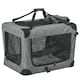 image 1 of PawHut Folding Pet Carrier Bag House W/ Cushion Storage, Grey 70x51x50cm