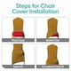 image 7 of Chair Cover Spandex Polyester Stretch Fabric Dining Slipcovers - 10pcs