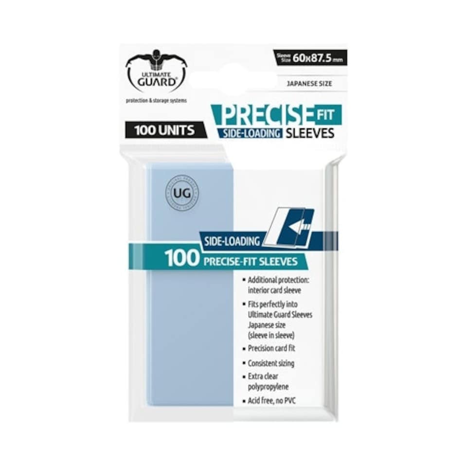 Ultimate Guard Precise-Fit Sleeves Side-Loading Japanese Size Transparent 100pk