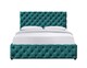 image 3 of 4ft6 Double Tufted Fabric Gas Lift Ottoman Bed Frame In Green