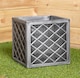 image 1 of 30cm Small Square Plastic Pewter Effect Grey Garden Patio Planter