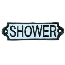 Shower Cast Iron Sign Plaque Door Wall House Home Gate Post Bathroom Hotel