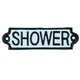 image 1 of Shower Cast Iron Sign Plaque Door Wall House Home Gate Post Bathroom Hotel