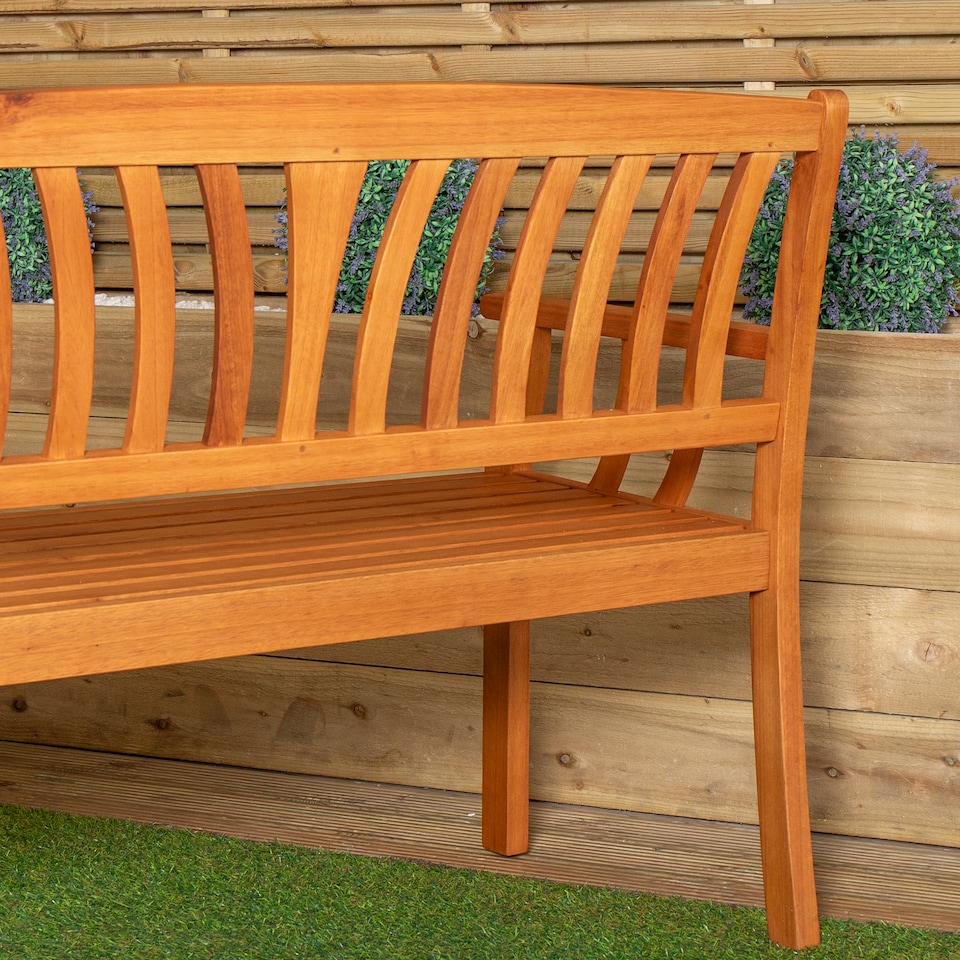 image 1 of Kapalua 2 Seater Outdoor Wooden Garden Bench | Brown | Brown