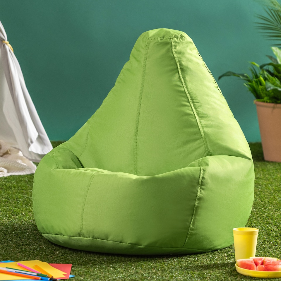 image 1 of Icon Kids Dalton High Back Indoor Outdoor Bean Bag, Lime