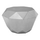 image 1 of Silver Diamond Cut Coffee Table,Reflective Finish Center Table,Hexagonal Shiny Metallic Accent Table Silver