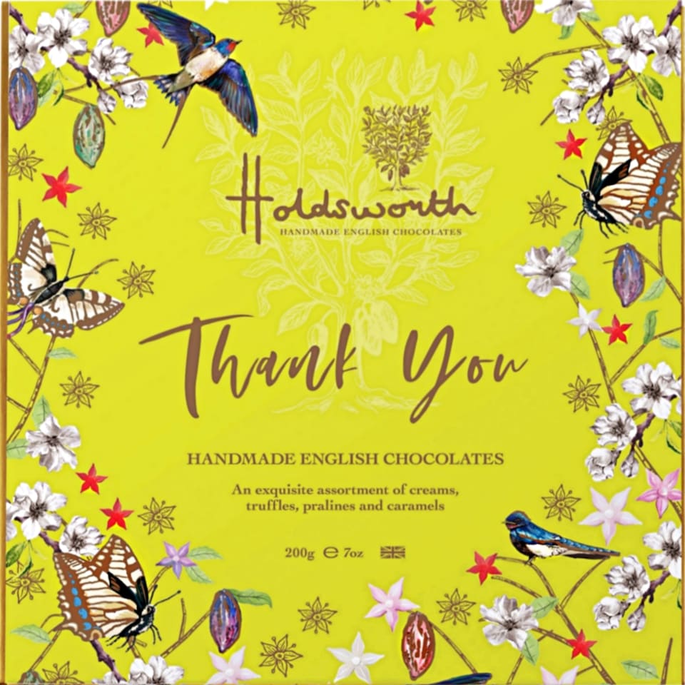 image 1 of Holdsworth Chocolates Thank You 200g Box