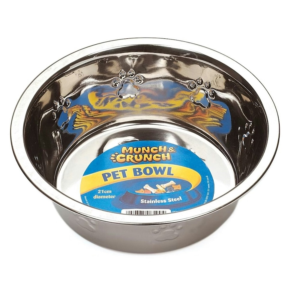 Munch & Crunch Large 20cm Stainless Steel Pet Bowl