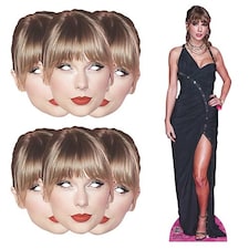 Taylor Glamourous Pose Lifesize Cardboard Cutout with 6 Taylor Cardboard Face Masks