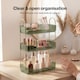 image 6 of ilus Makeup Organiser Modern Minimalist 3-Tier Cosmetic Storage Rack Beauty | Green | Green