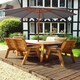 image 2 of Six Seater Rectangular Table Set with Cushion - W290 x D245 x H98 - Fully Assembled - Grey