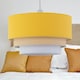 image 5 of First Choice Lighting Set of 2 Gabi Ochre Ombre Linen 3 Tier Ceiling Light Shades Yellow