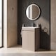 image 4 of Balterley Chartley Contemporary Floor Standing 2 Door Vanity Basin Unit, Minimalist Basin, 500mm, Taupe