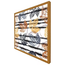 Cute autumn leaves (Picutre Frame) Brown | Oak | M