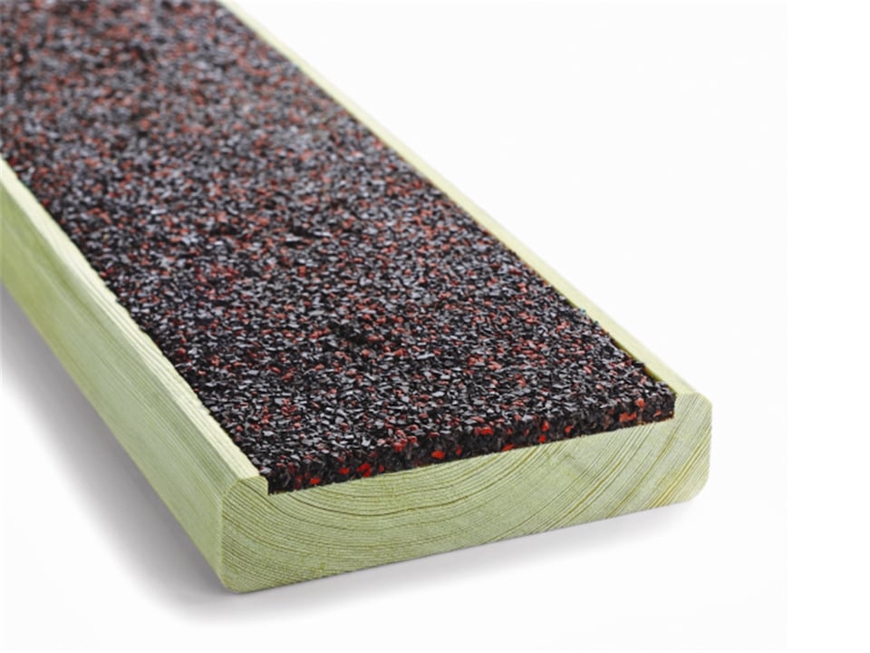 eDecks Charcoal & Red WalkSure Anti Slip Decking 4800mm (32mm x 125mm) - Pack of 15