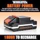 image 4 of Terratek 20V 2.4m Cordless Telescopic Long Reach Hedge Trimmer 1 Battery | Grey | Grey | 1
