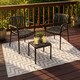 image 1 of Outdoor Plastic Rug Wool-Look Anti-Slip Durable Garden Patio Conservatory Carpet Mat - Beige ZigZag | Brown | Beige