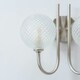 image 3 of ValueLights Elle Brushed Chrome 2 Way IP44 Bathroom Glass Shade Wall Light