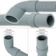 image 2 of SPARES2GO Universal Drain Hose with Right Angle End for Dishwashers (2.5m, 19mm / 21mm)