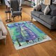 image 2 of Clean freak blue (Rug) Blue | Large: 140x200cm