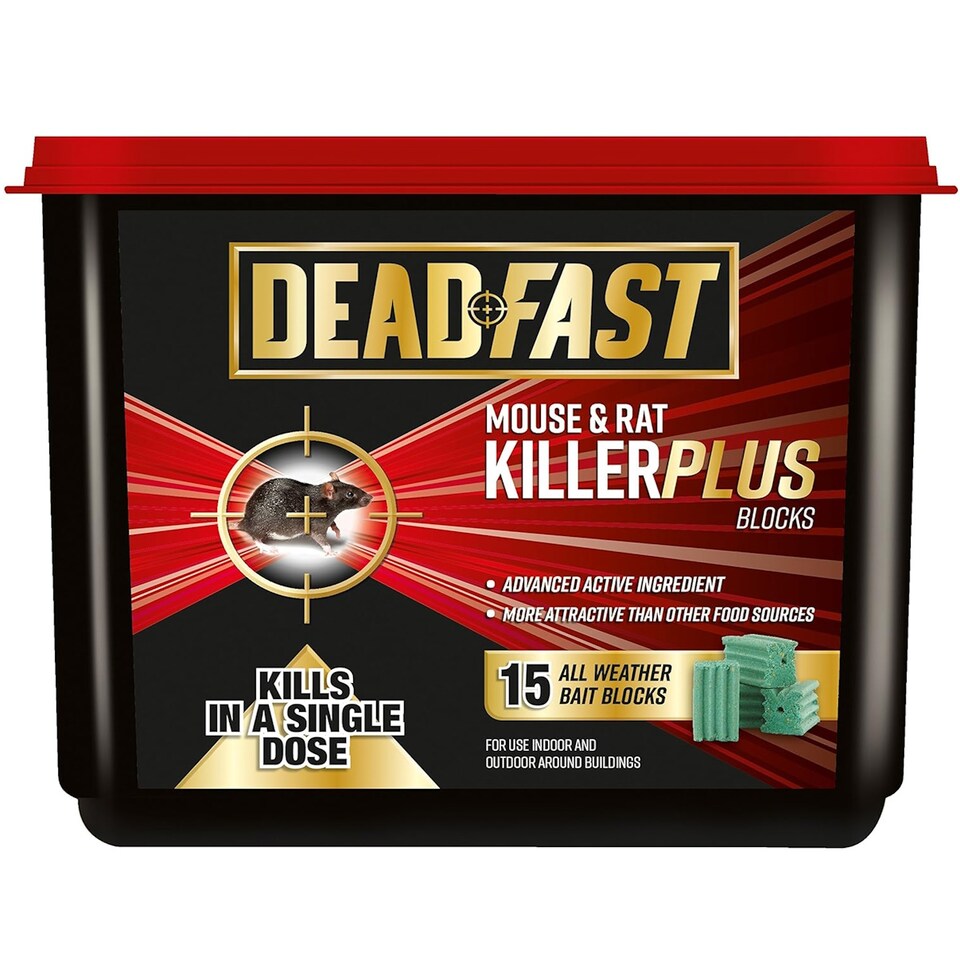 image 1 of DeadFast Rat & Mouse Killer Plus 15x Blocks Tub