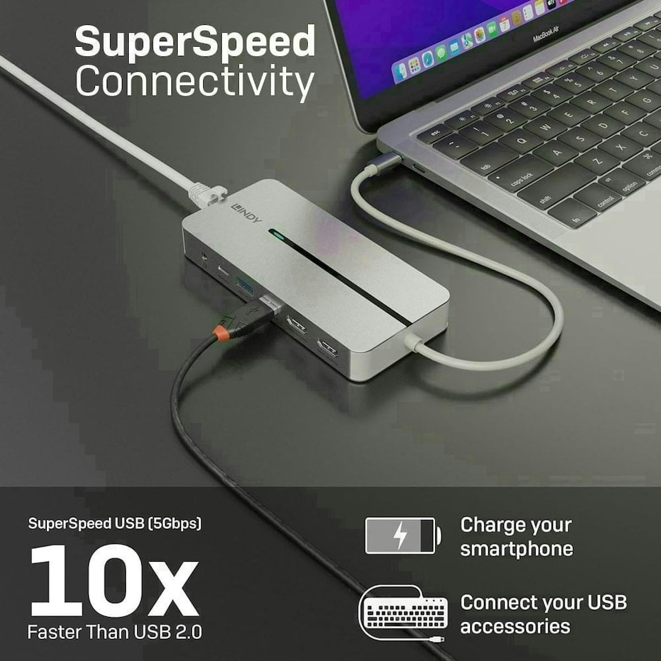 image 1 of DST-Mx Duo Laptop / Mac Compatible Docking Station | USB-C | 2x 4K HDMI® | 100W PD