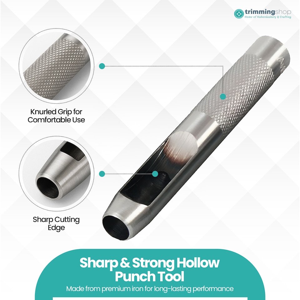 image 1 of 16mm Steel Hollow Punch Leather Hole Puncher For Piercing Holes