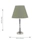image 5 of Set of 2 Chrome Table Lamps with Stem Detail and Sage Green Shades Chrome | Green