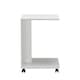 image 3 of Adore Florida Matt White Sofa Laptop Table on Castors - Mobile Side Table White