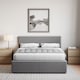 image 4 of Vida Designs Veronica 5ft King Size Ottoman Bed Storage Fabric Upholstered, Dark Grey Linen, 150 x 200cm