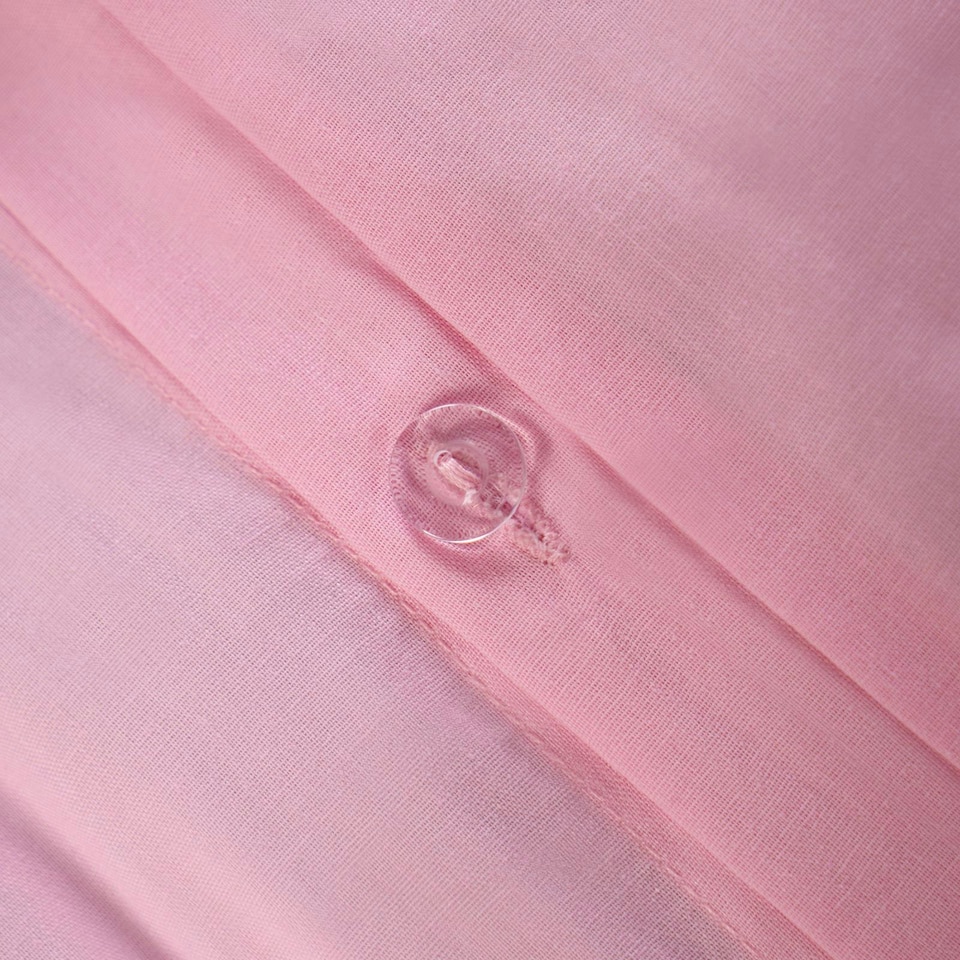 image 1 of OHS Pinch Pleat Diamond Pintuck Duvet Cover and Pillowcase Set, King - Pink